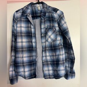 Plaid Blue Flannel Shirt